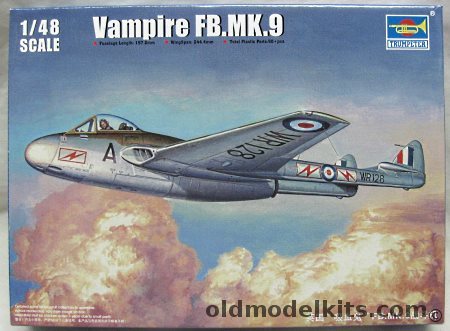 Trumpeter 1/48 Dh-100 Vampire FB.Mk9, 02875 plastic model kit